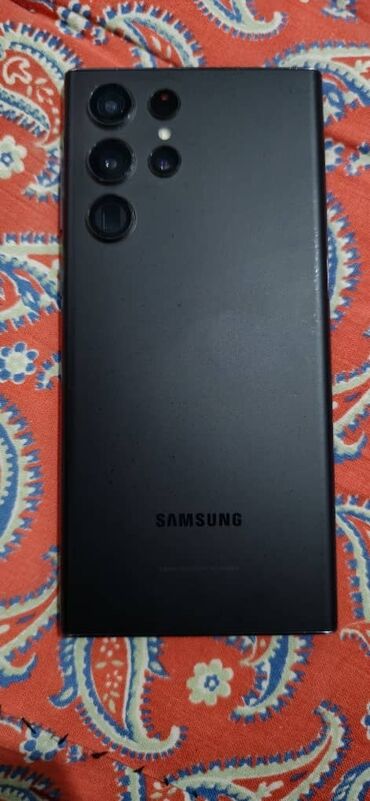 чехол s22 ultra: Samsung Galaxy S22 Ultra, Колдонулган, 256 ГБ, түсү - Кара, 1 SIM