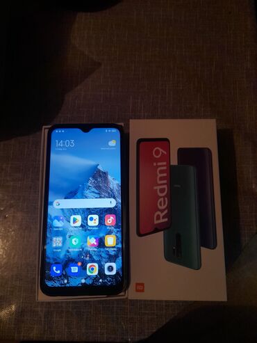 Xiaomi: Xiaomi Redmi 9, 32 GB, rəng - Göy, 
 Barmaq izi