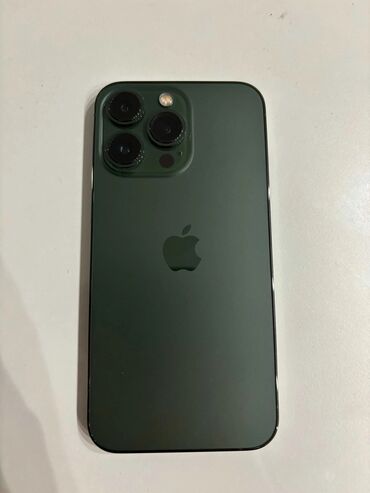 iphone 13 pro nax: IPhone 13 Pro, Б/у, 128 ГБ, Зеленый, Защитное стекло, Чехол, 86 %