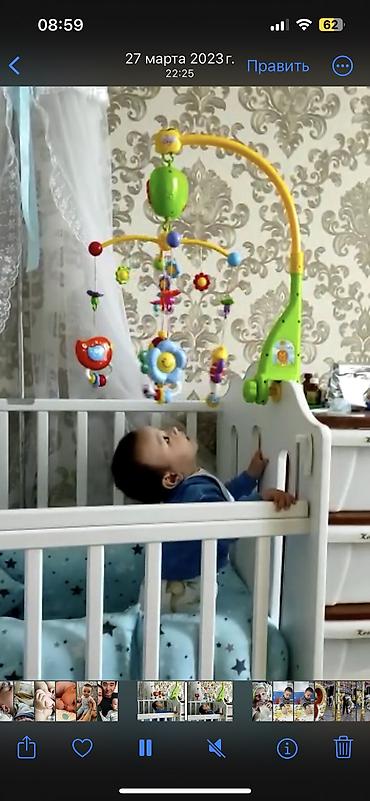 кроватка для двойни: Б/у Манеж с бортиками и балдахином Игрушка- подвеска для манежа в — 3