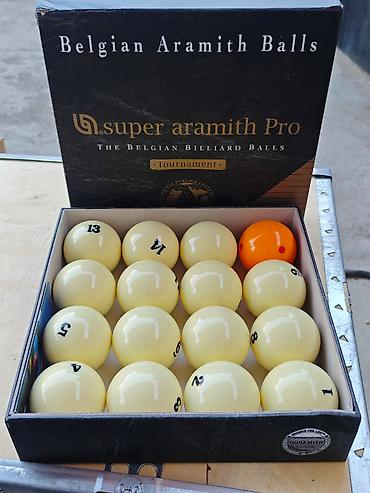 Bilyard masaları: Super podarginal Aramith Pro “Tournament” bilyard şarları dəsti - — 2