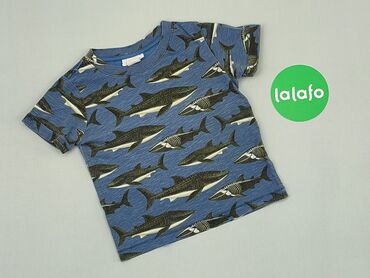 Koszulki: Koszula, 2 lata, wzrost - 92 cm., stan - Dobry, wzór - Print, kolor - Niebieski, H&M