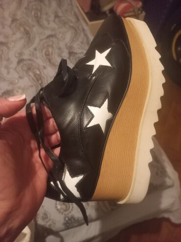 детские высокие кеды: Qadın platforma ayaqqabısı - Material: qara dərimsi üstlük, bağcıqlı