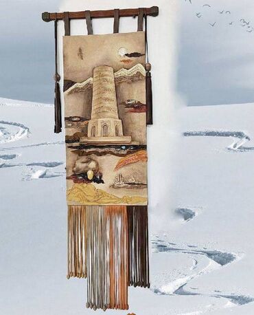 драгоценный камень: Картина "Башня Бурана"- прикладное искусство - картина из