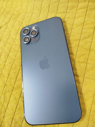 оборудование для мороженое: IPhone 12 Pro, Б/у, 256 ГБ, Pacific Blue, Защитное стекло, Чехол, 86 %