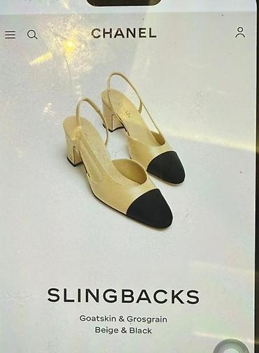 Tuflilər: CHANEL Slingbacks 38 ölçü - Material: keçi dərisi (goatskin) və — 1