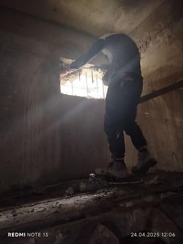 Beton işləri: Səssiz tozsuz səliqəli kəsim. Beton katlavan monolit kubik — 9