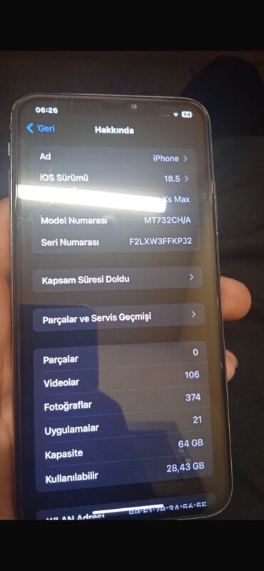 İnformatika: IPhone Xs Max, 64 GB, Qızılı, Face ID