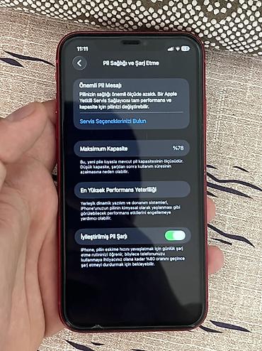 ekran şəkilləri: IPhone 11, 64 GB, Qırmızı, Simsiz şarj — 5