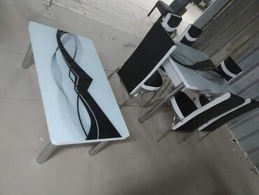 Setovi stolova i stolica: Sto - 80cm Metal noge Ploca univer Staklo 4mm stolica - metal - eko — 22