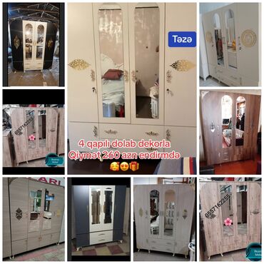 Dolablar: Yeni, 4 qapılı Düz dolab, Dolab-asılqan — 20