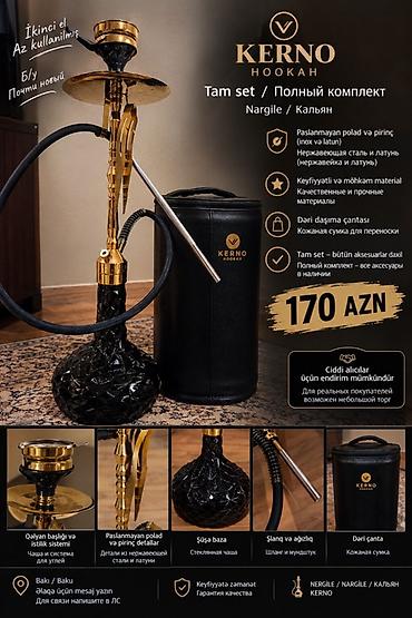 qelyan seti: Kerno Hookah nərgilə – Tam set Məhsul xüsusiyyətləri: - Paslanmayan — 1