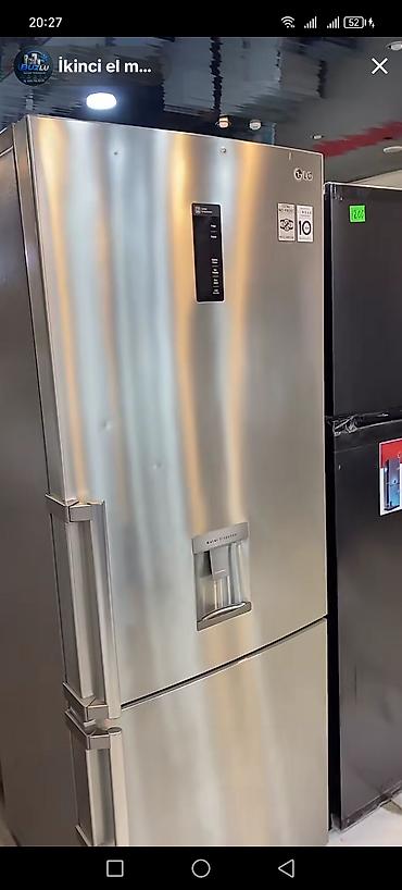 Soyuducular: LG inox rəngli soyuducu - French Door tərzində, aşağıda dondurucu — 1