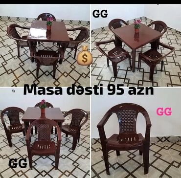 Masa və oturacaq dəstləri: Masa desti rəng seçimi var