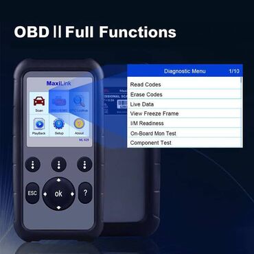 Diaqnostik avtomobil skanerləri: Autel MaxiLink ML629 Diaqnostika cihazı Emissiya Problemləri üçün Tam — 3