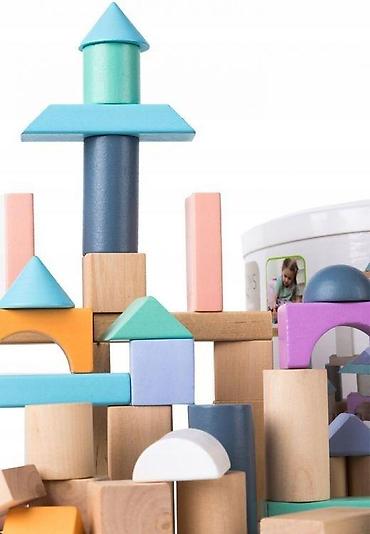 tom tailor farmerice: Drvene kocke 100 komada sa kanticom i sorterom – ECOTOYS Šifra — 2
