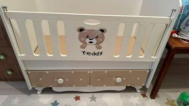 ucuz das: Для девочки и мальчика, Б/у, Четырехугольная, Колыбель, С матрасом, С механизмом качания