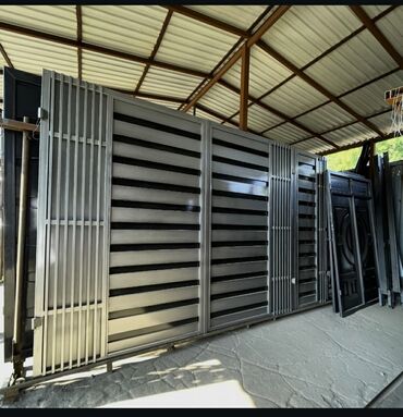 Откатные ворота: Комплект декоративных металлических ворот и секций ограждения — 5