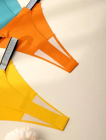 baletanke devojcice: Set od 7 ženskih tanga gaćica, vel.M – ultratanki šavovi, elastične — 4