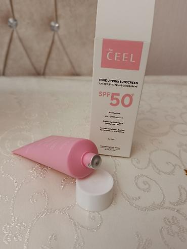The CEEL Tone Up Pink Sunscreen SPF 50+ — üz üçün ton bərabərləşdirici