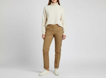 Women's Pants: Material trousers for women, size M