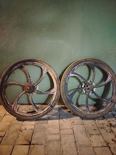 skorsnoy velosiped 26: Velosiped üçün 26" magnezium/alüminium təkər cütü - Ölçü: 26" x — 2