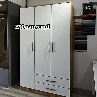 metbex skaf: Yeni, 3 qapılı, Siyirməli, Ağ, Açılan, Düz dolab — 1