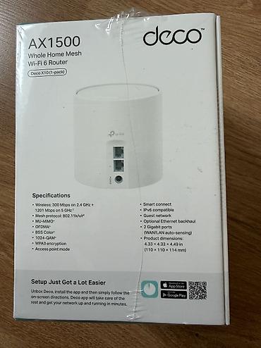 wi fi modem: Deco X10 AX1500 Wi-Fi 6 Mesh system Yeni bagli qutuda originaldir 200 — 3