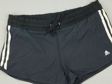 czarne bluzki z dekoltem w łódkę: Shorts for women, Adidas, L (EU 40)