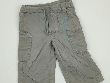spodnie materiałowe z wysokim stanem: Niemowlęce spodnie materiałowe, 9-12 m, 74-80 cm, stan - Dobry