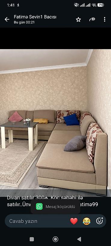 Divan satılır 300₼. Köç səbəbi ilə satılır. Ünvan