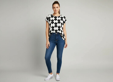 wekday oversized t shirty: Amisu, T-shirt damski, rozmiar S