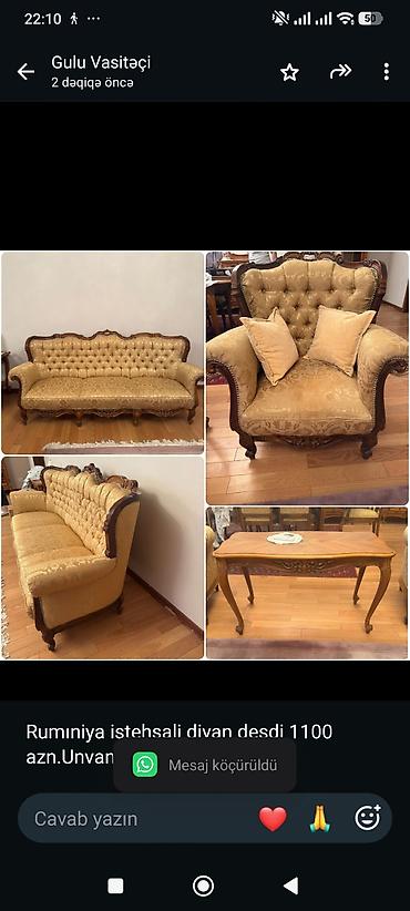 Rumıniya istehsali divan desdi 1100 azn.Unvan badamdar (GÜLÜ)