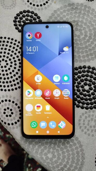 Poco: Poco M6, 256 GB, rəng - Qara, Face ID, Barmaq izi