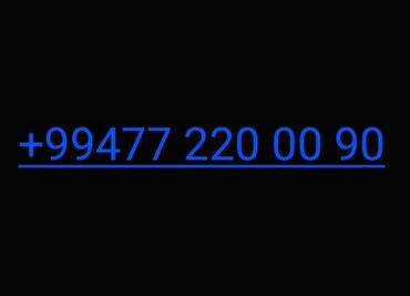 SİM-kartlar: Nömrə: ( 077 ) ( 2200090 ), İşlənmiş