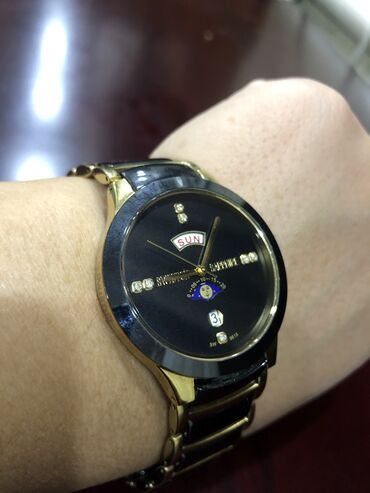 мужской золотой браслет: Часы мужские swistone б/у Сапфировое стекло Керамический браслет