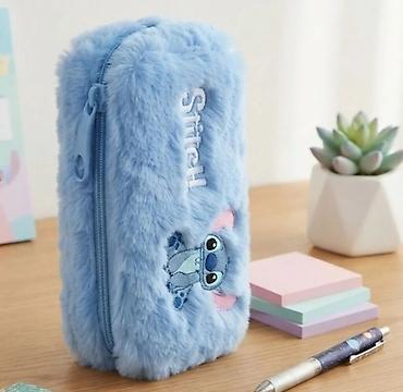 stvari za školu: Plišani pernica/neseser – motiv Stitch - Mekan, plišani spoljašnji — 1