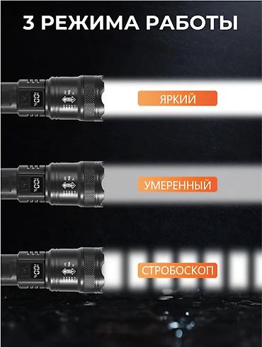 Другая бытовая техника: 🔦 МОЩНЫЙ ТАКТИЧЕСКИЙ ФОНАРЬ-ПРОЖЕКТОР — ЯРКИЙ ЛУЧ, TYPE-C — 2