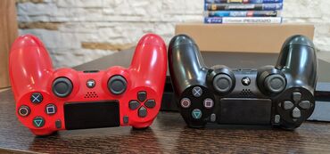 PS4 (Sony Playstation 4): PlayStation 4 slim 500 gb -2 orijinal pult -4 disk Salam. təcili — 6