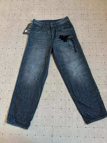 джинсы армани: Прямые, Высокая талия