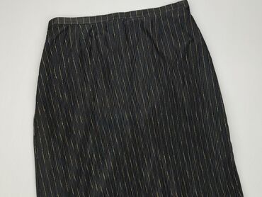 czarne lniana spódnice: Skirt, XL (EU 42), condition - Good