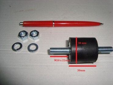 Ostalo: Gumeni amortizer fi30x30mm M8 sraf sa navojem Namena: Agregati — 7