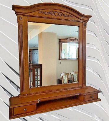 зеркало для зала: Зеркало, Румыния, размер 101 см х 105 см + полочка для косметики