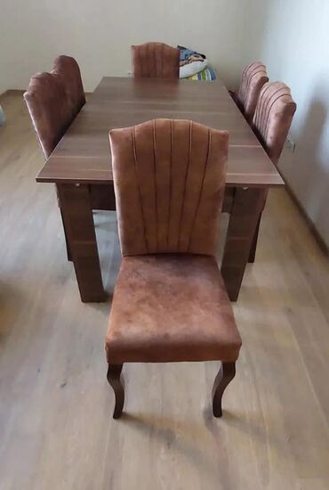 Masa və oturacaq dəstləri: Qonaq otağı üçün, Yeni, Açılmayan, Dördbucaq masa, 6 stul -da lalafo.az — 10 Masa və oturacaq dəstləri: Qonaq otağı üçün, Yeni, Açılmayan, Dördbucaq masa, 6 stul — 10