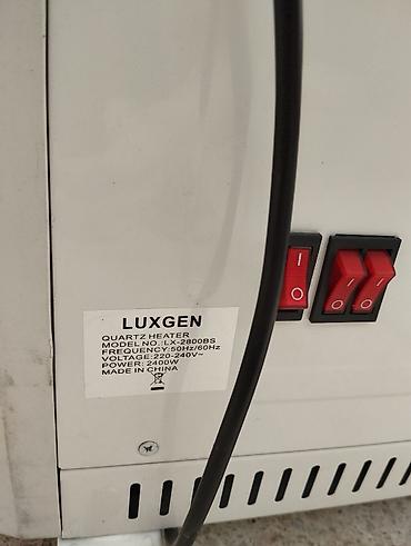 radyatrlar: LUXGEN Quartz Heater – model LX-2800BS - Güc: 2400 W - Gərginlik — 4