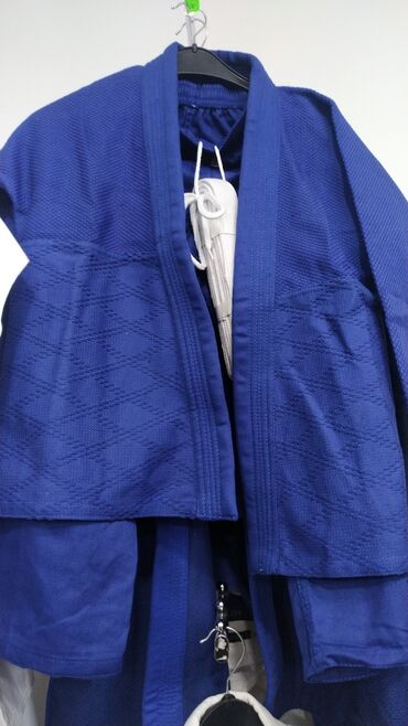 детская форма для таэквондо: Кимоно для дзюдо синий, синее кимоно, дзюдо, самбо, таэквондо, каратэ