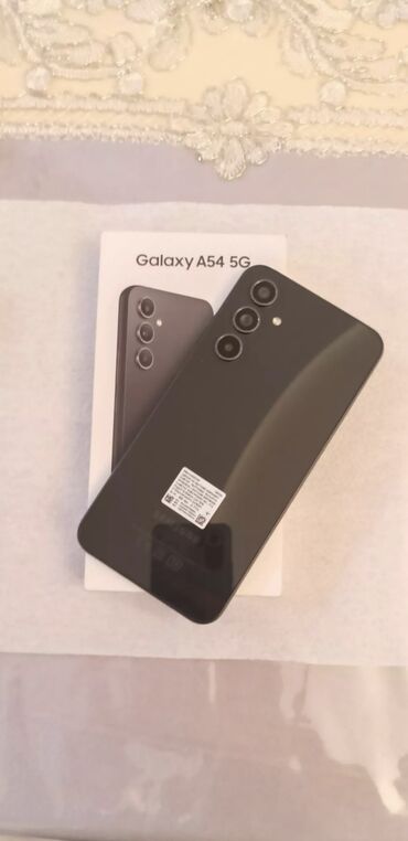 2 ci əl iphone: Samsung Galaxy A54, 128 ГБ, цвет - Черный, Отпечаток пальца, Face ID