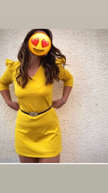 sexy haljine: M (EU 38), bоја - Žuta, Večernji, maturski
