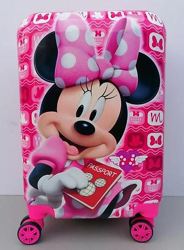 Rančevi, torbe i koferi: Dečji kofer sa likom Minnie Mouse - Dizajn: jarko roze sa motivom — 10