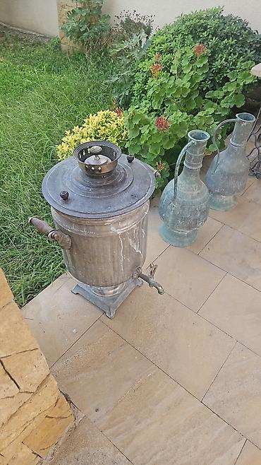 samovar: Antik kolleksiya – metal samovar və dekorativ dəmir/çiğ döküm — 3